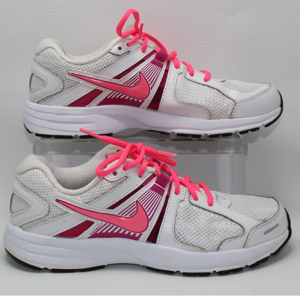 Nike Dart 10 Womens Running Shoes White Pink 580427-100‎ Size 8.5